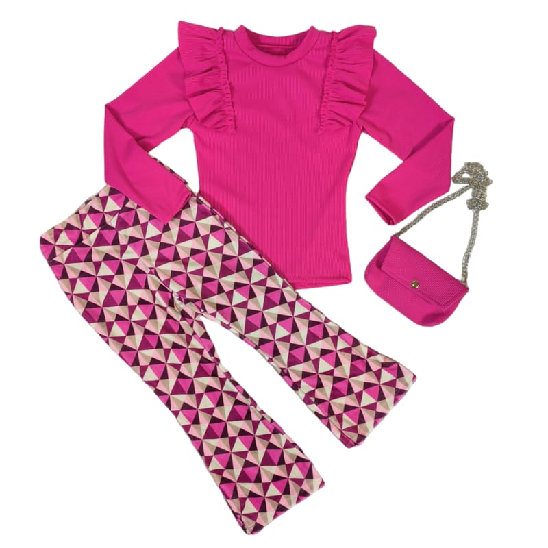 Bagged Flair & Velvet Set - Pink