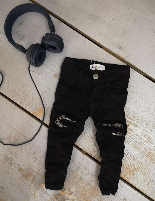 Black Biker Jeans